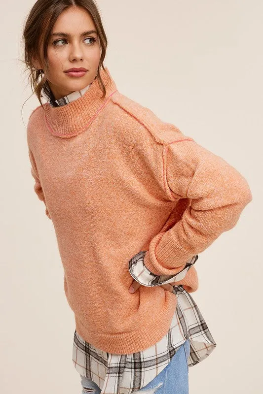 Turtle Neck Oversized Long-sleeved Ella Sweater