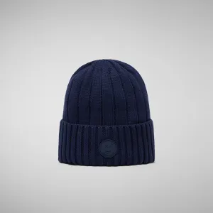 Unisex ribbed beanie jo in navy blue