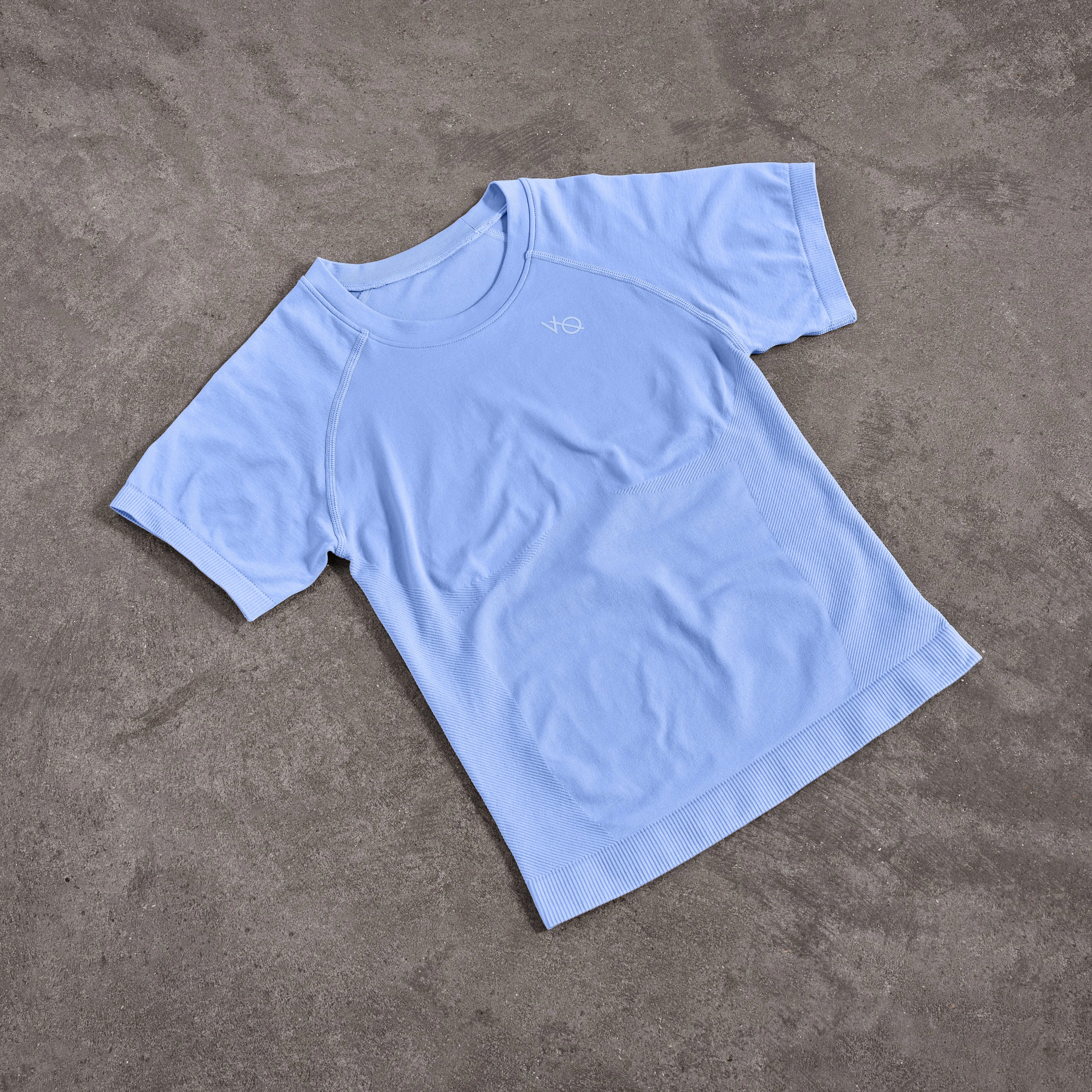 Vanquish Elevate Seamless Sky Blue Midi Cap Sleeve T Shirt