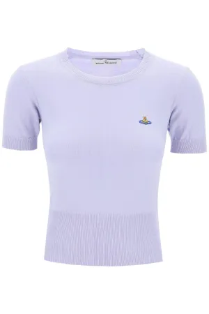 Vivienne Westwood bea short-sleeve sweater with orb embroidery