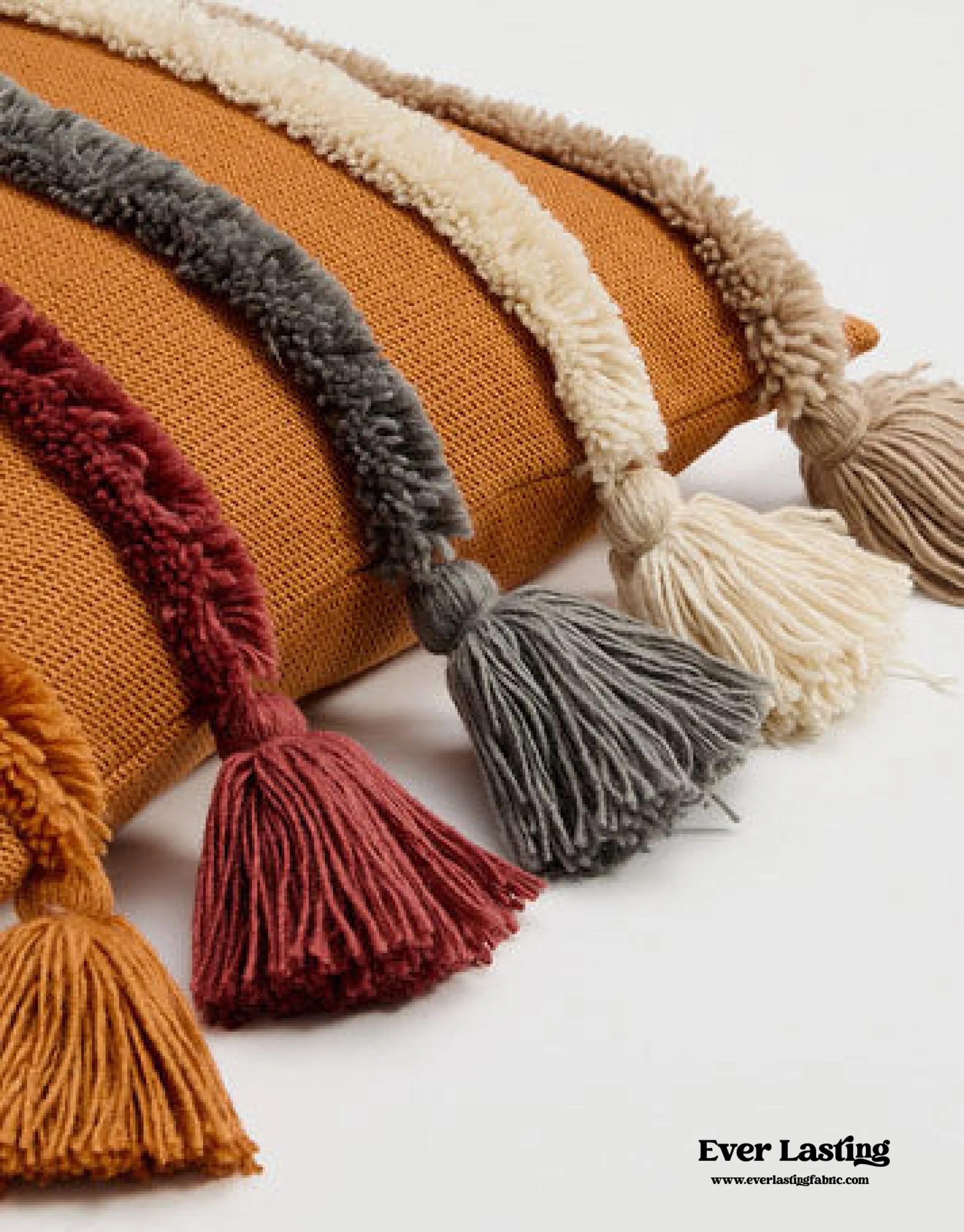 Warm Tone Fall Tufted Pillows with Tassels (5 Colors)