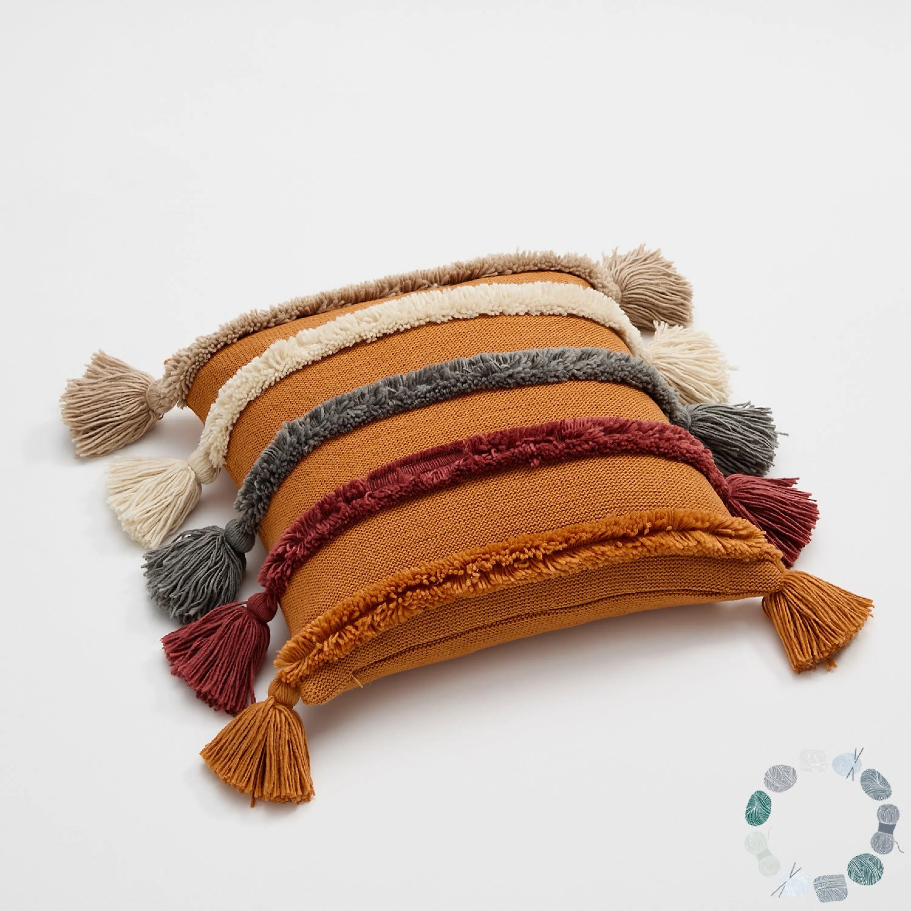 Warm Tone Fall Tufted Pillows with Tassels (5 Colors)