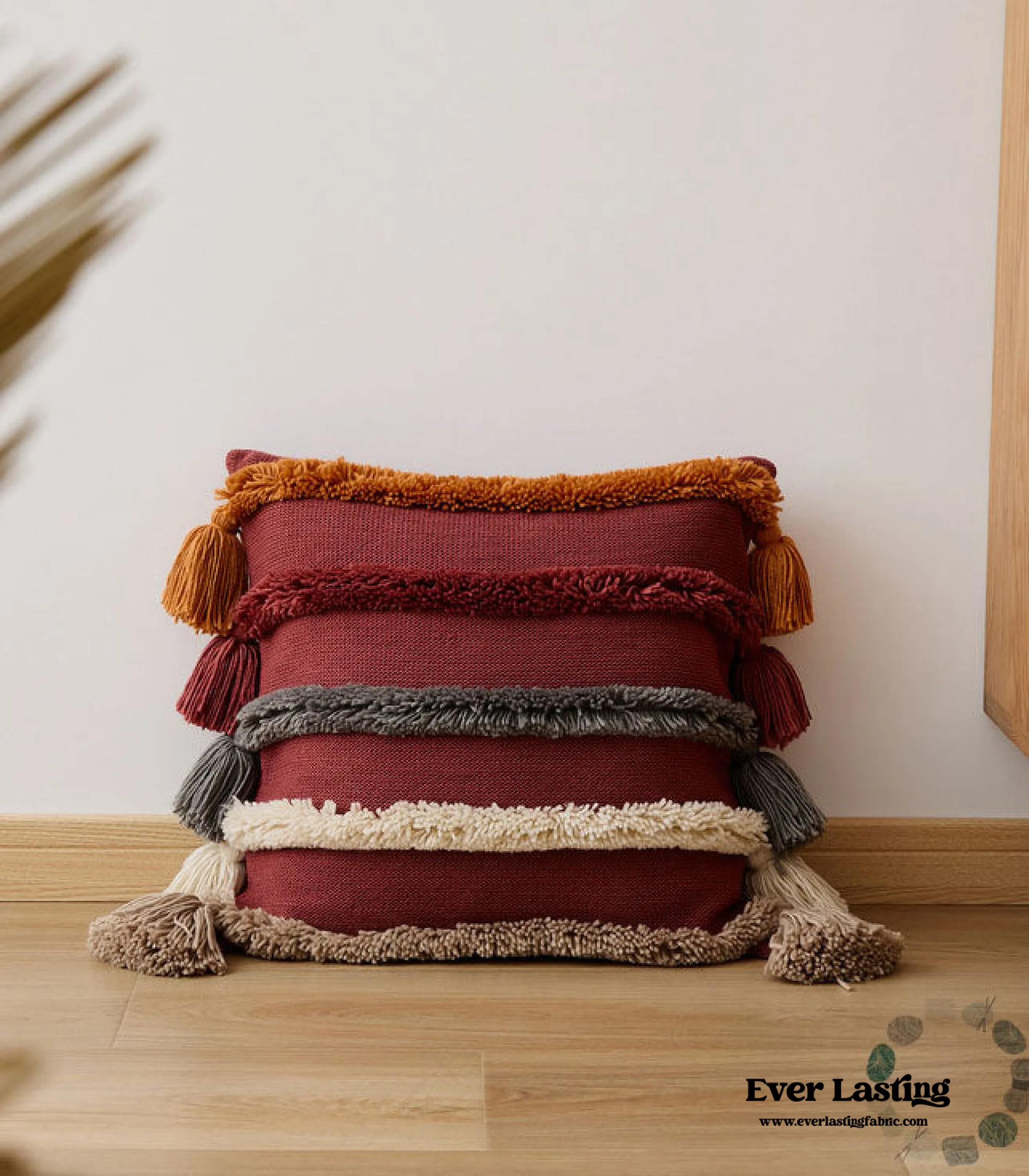 Warm Tone Fall Tufted Pillows with Tassels (5 Colors)