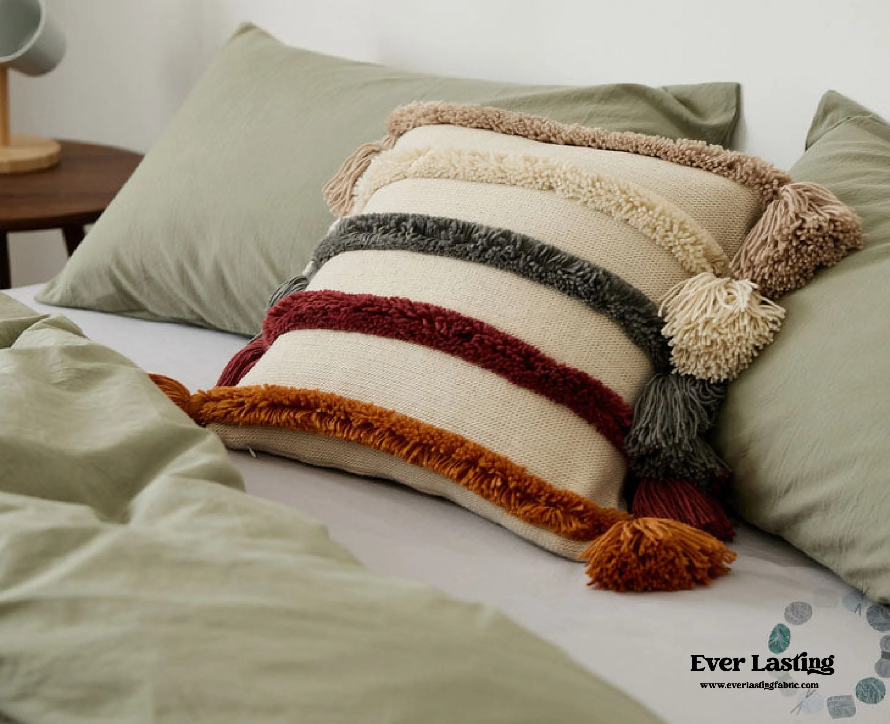 Warm Tone Fall Tufted Pillows with Tassels (5 Colors)