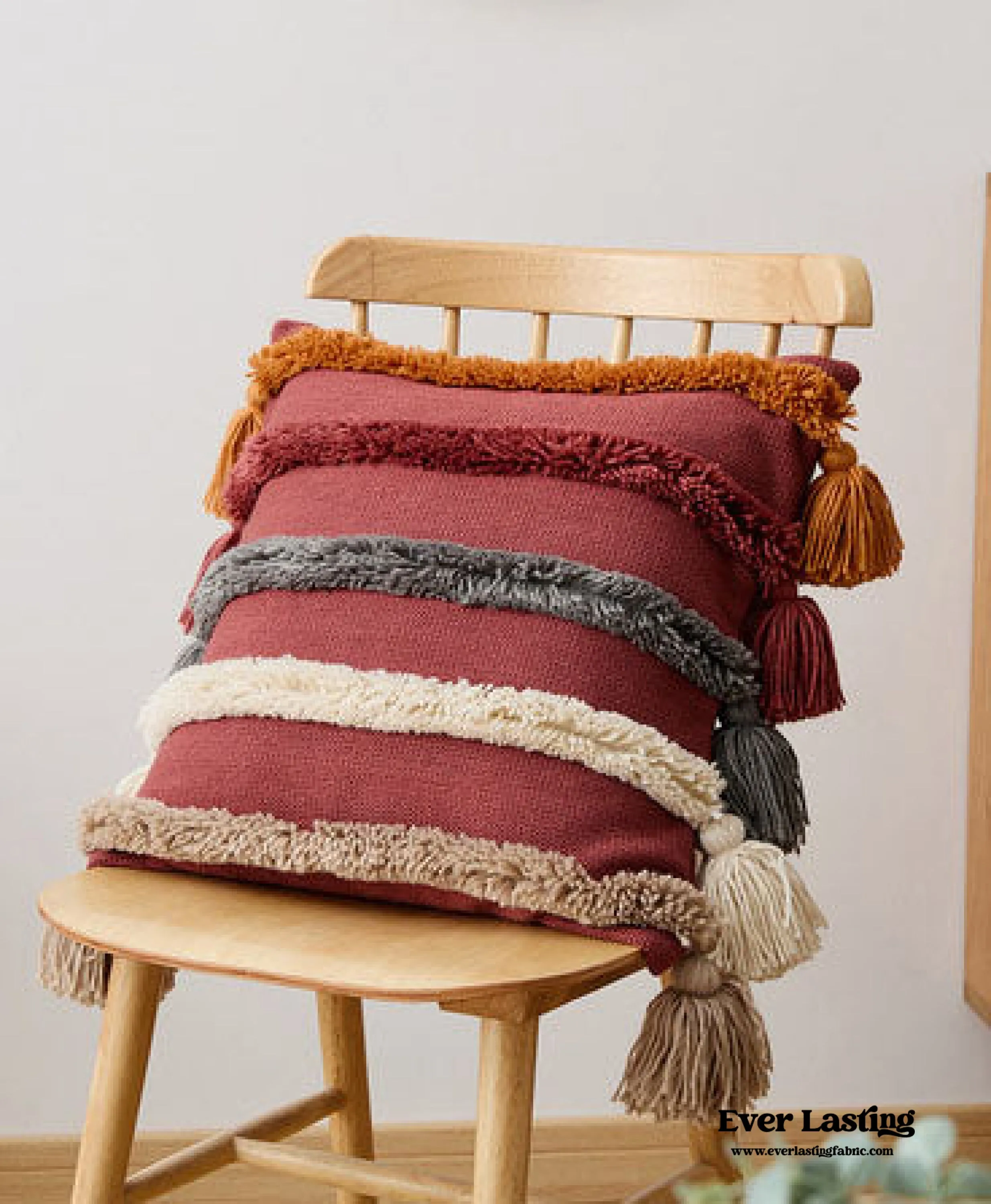 Warm Tone Fall Tufted Pillows with Tassels (5 Colors)