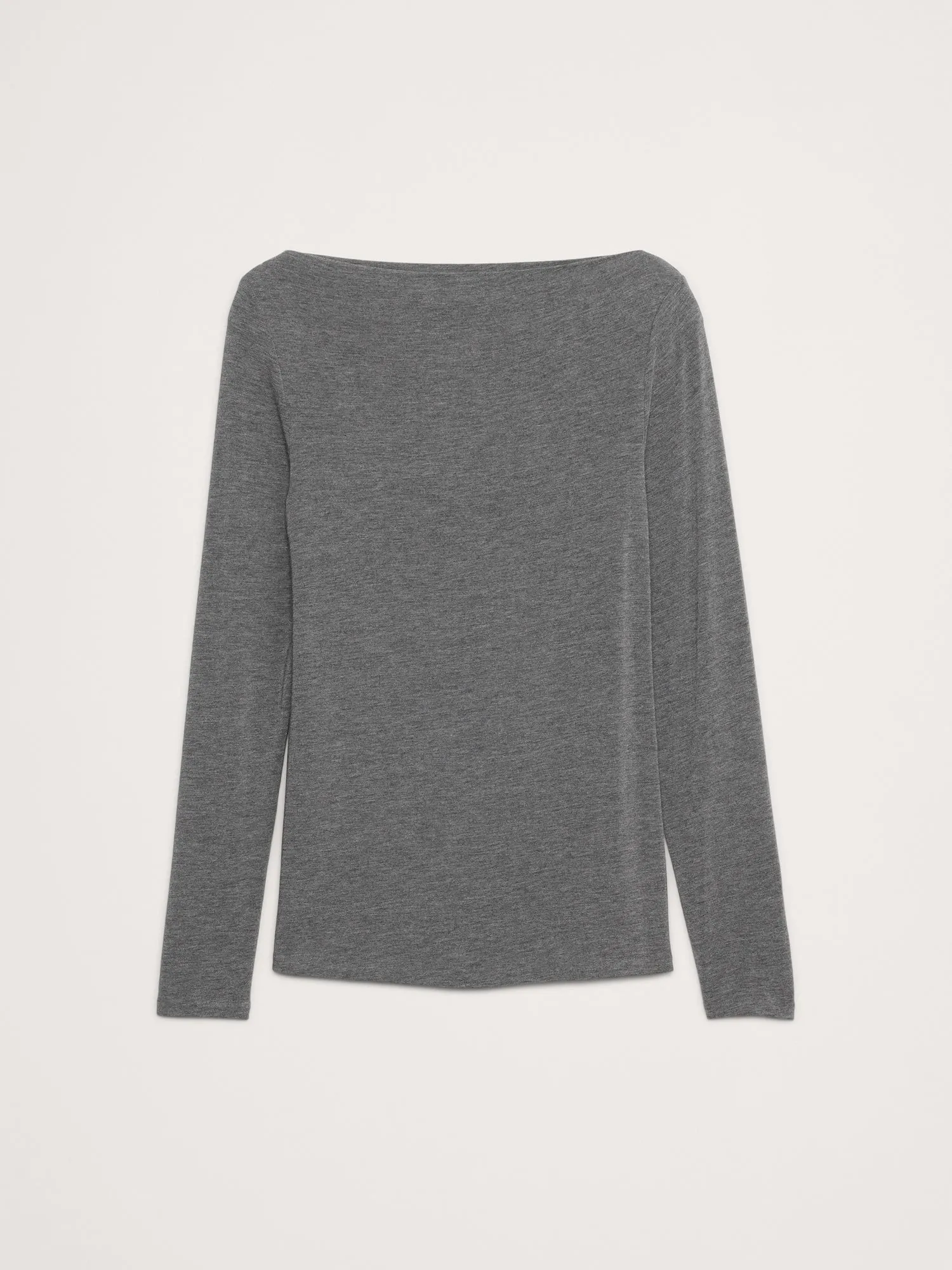 Wool-Blend Boat-Neck Top