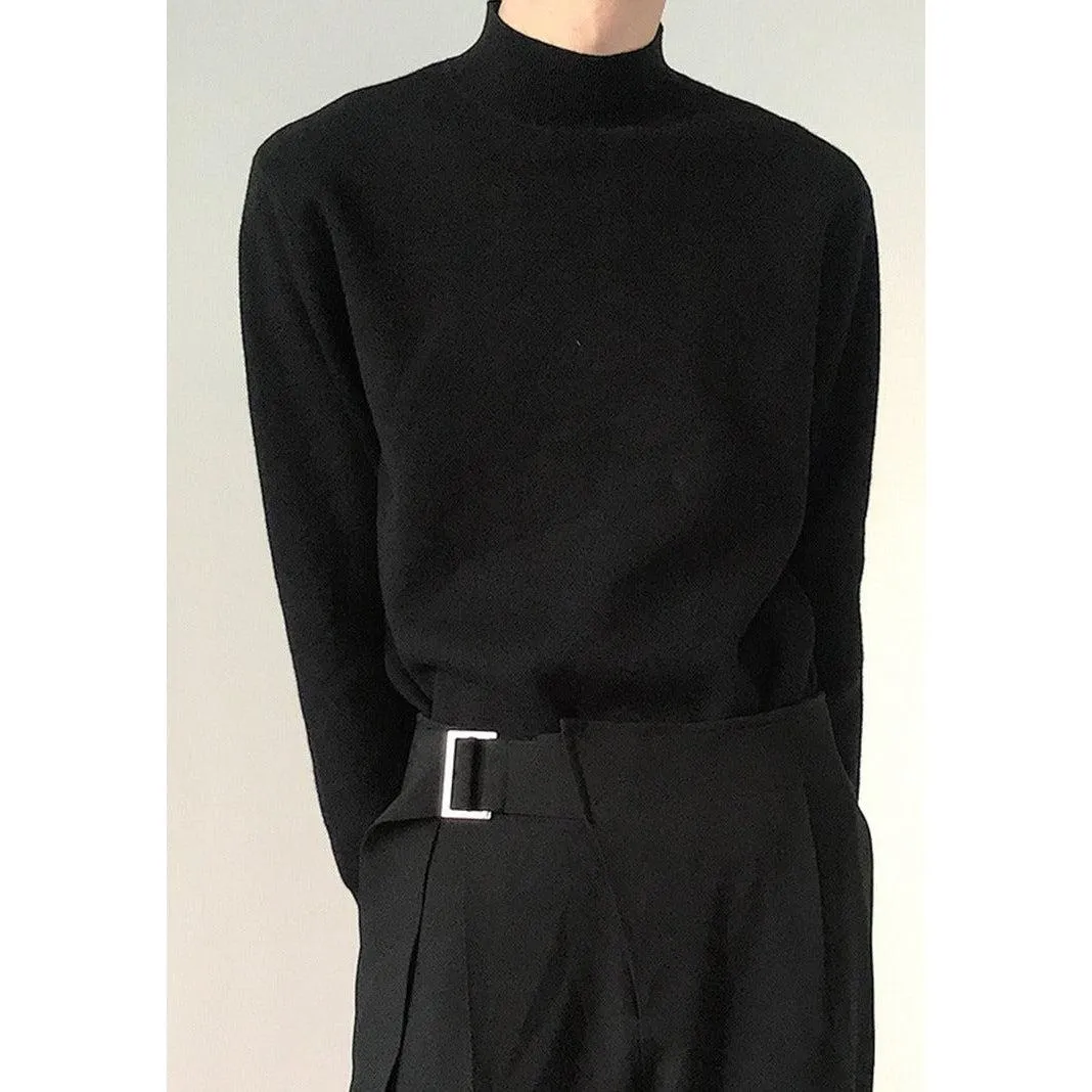 Zhou Plain Thin Knit Turtleneck