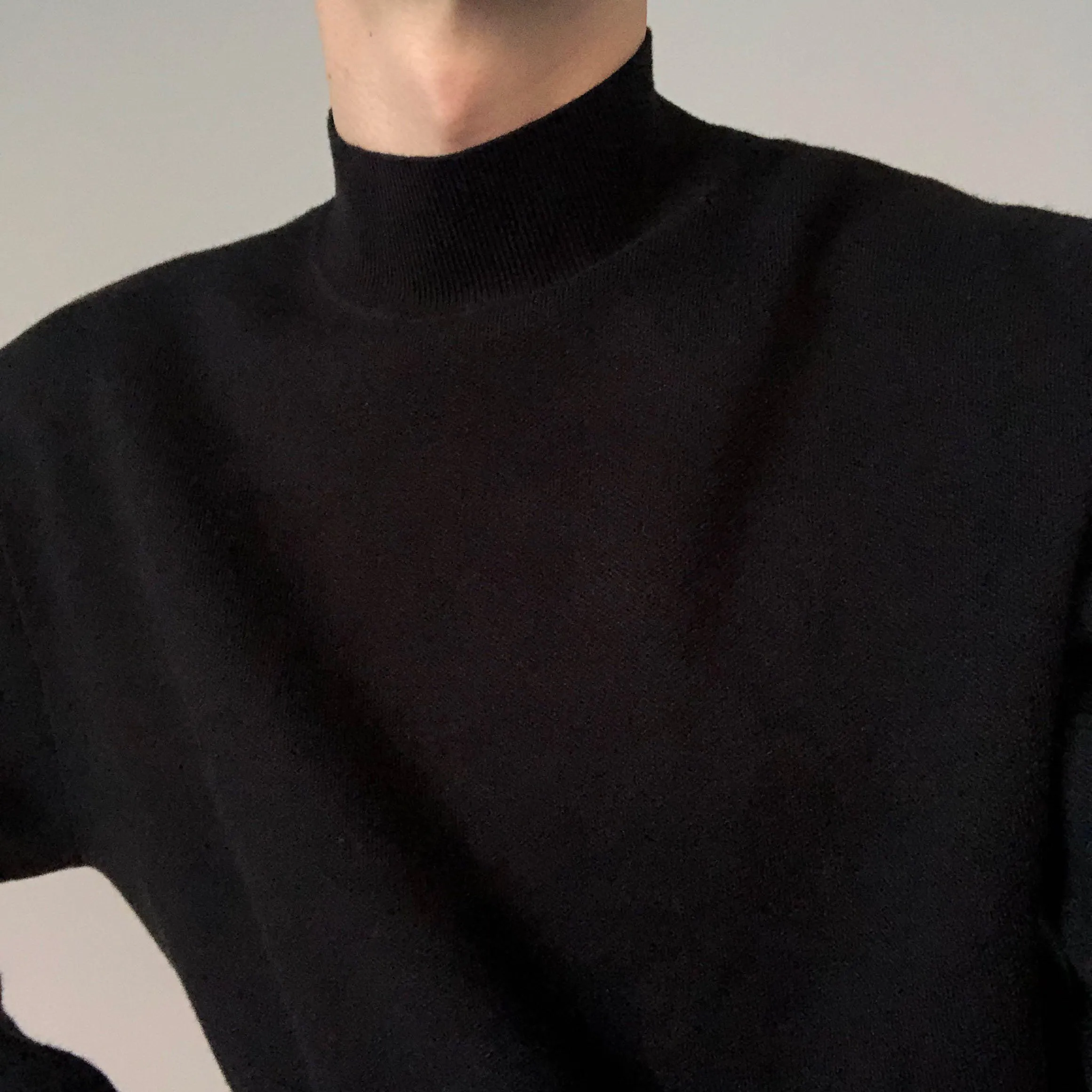 Zhou Plain Thin Knit Turtleneck