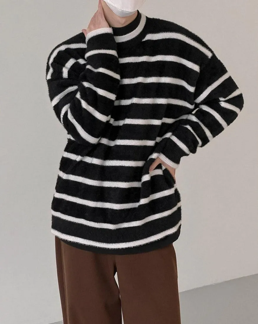 Zhou Striped Knitted Mockneck