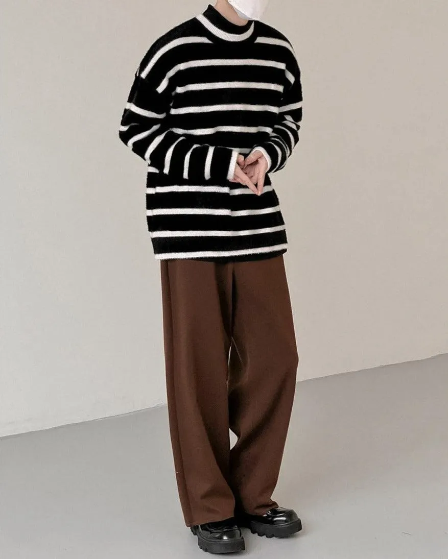 Zhou Striped Knitted Mockneck