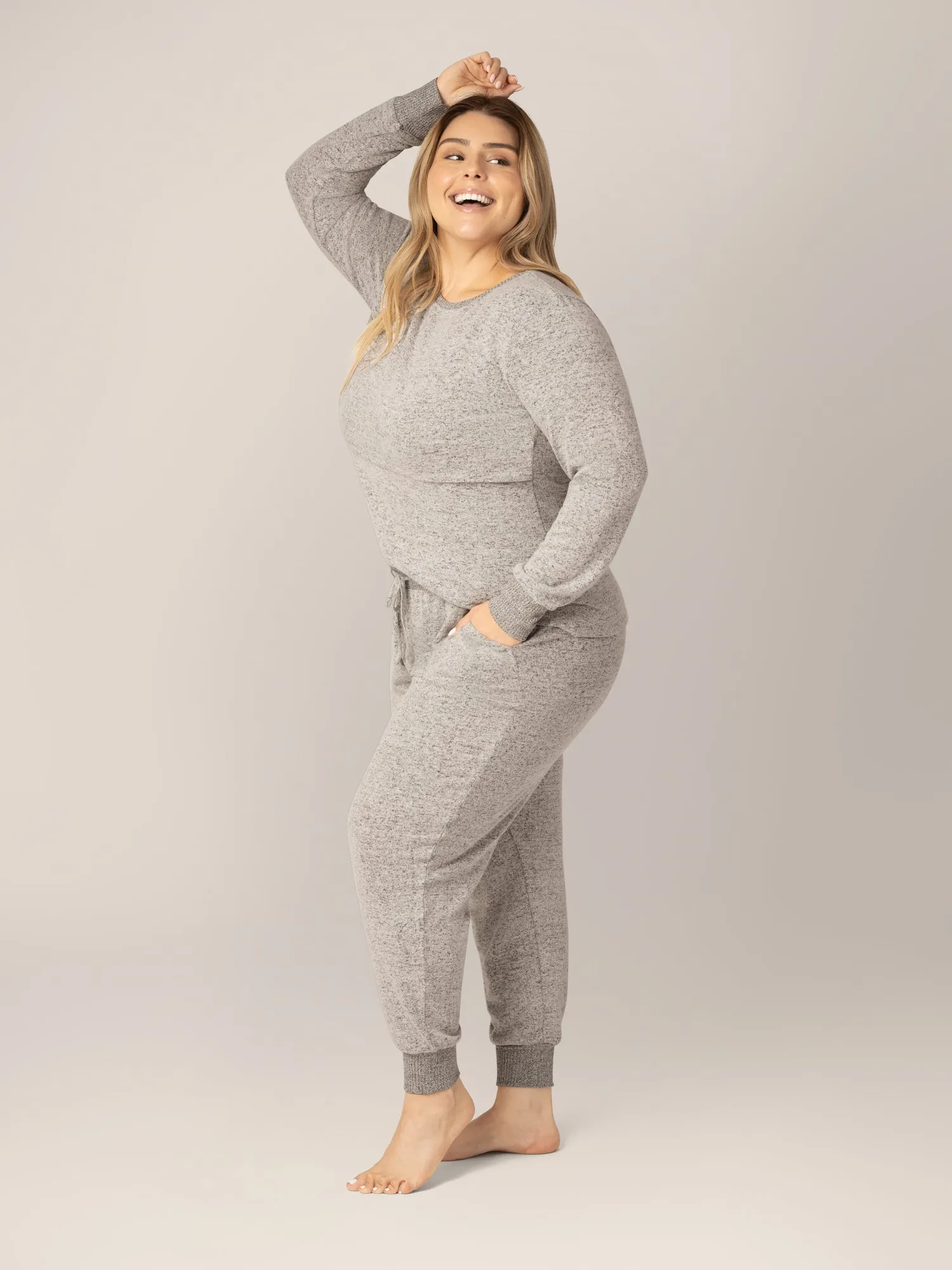 Zoe Nursing Pajama & Lounge Set | Grey Heather