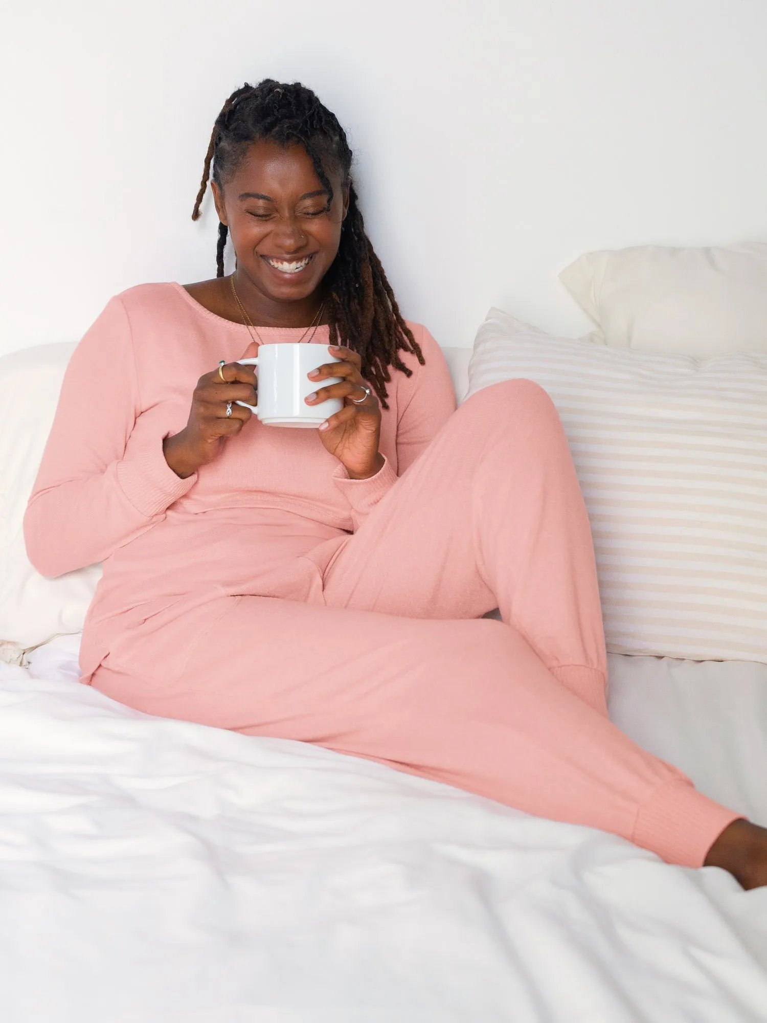 Zoe Nursing Pajama & Lounge Set | Rose Heather