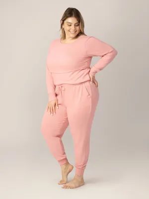 Zoe Nursing Pajama & Lounge Set | Rose Heather